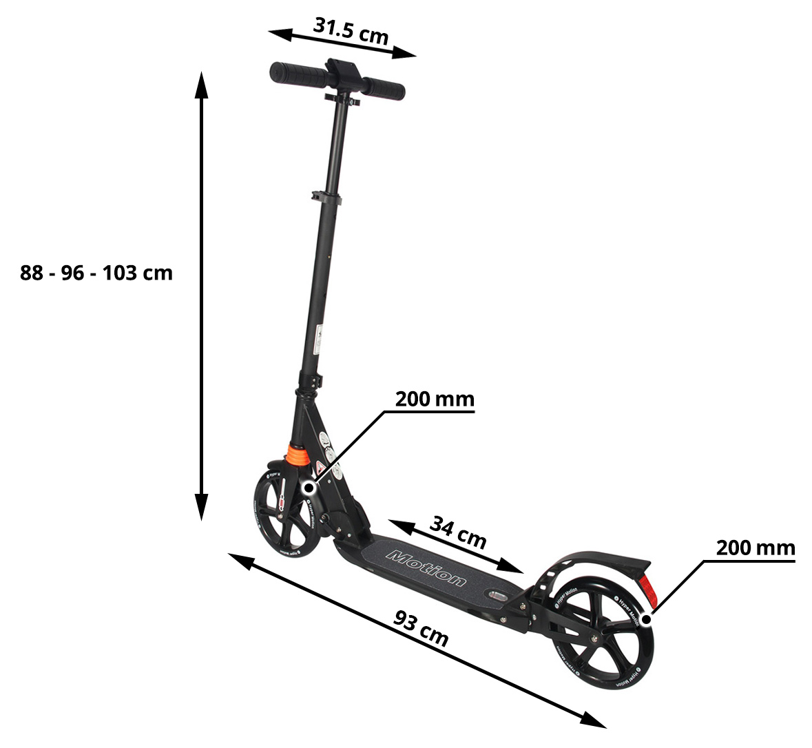 Hulajnoga DRAGSTER Czarna