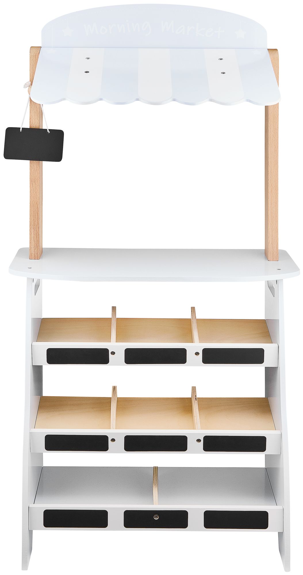 Κατάστημα λαχανικών - ξύλινος πάγκος με κιβώτια, ταμειακή μηχανή και τερματικό