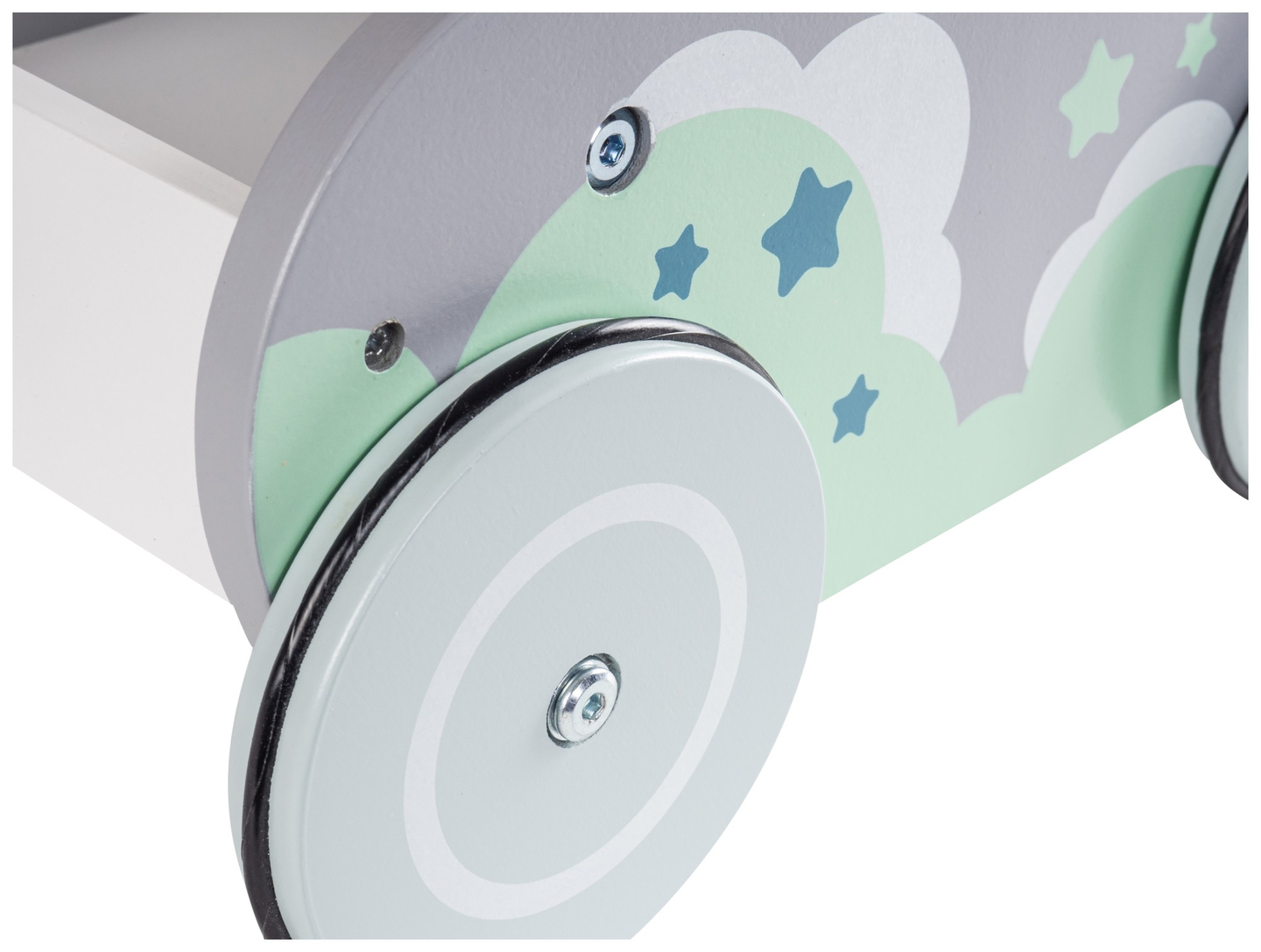 ξύλινο καροτσάκι-περπατητήρι