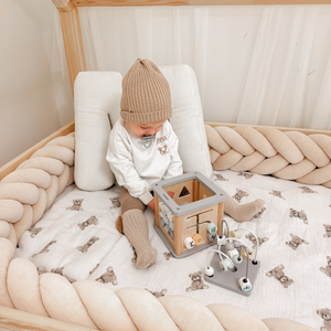 Ξύλινος εκπαιδευτικός κύβος Montessori - κινητικός βρόχος