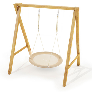 Κούνια φωλιά πελαργού HyperMotion - διάμετρος 100 cm, μπεζ χρώμα boho