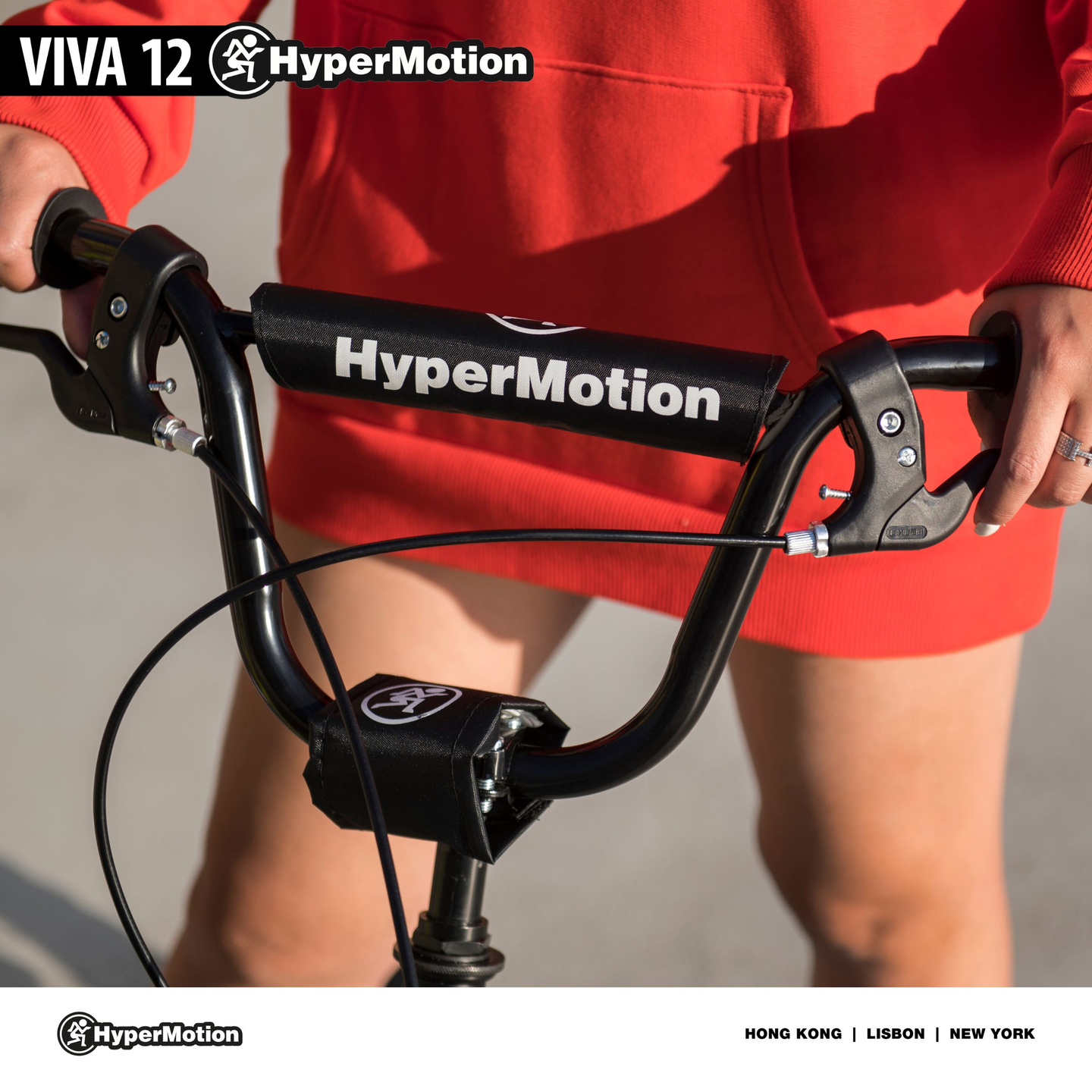 HyperMotion VIVA 12 σκούτερ (30cm με αντλητικούς τροχούς) - Μαύρο