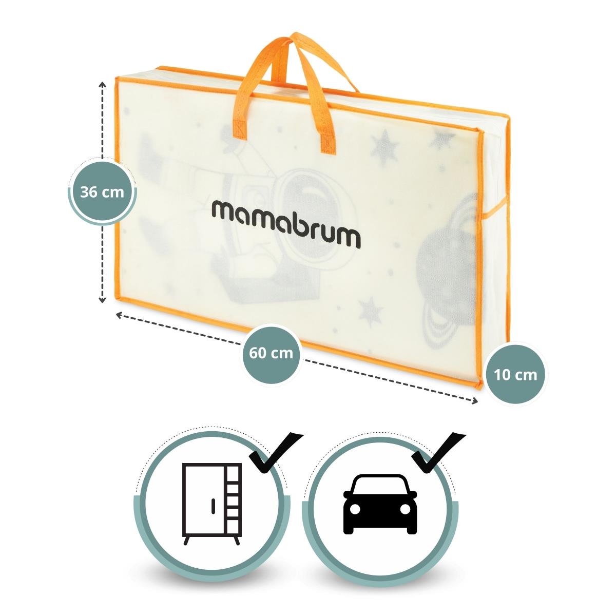 Αναδιπλούμενο στρώμα αφρού διπλής όψης 180 x 120 x 1cm - Κόσμος/γεωμετρικά τρίγωνα