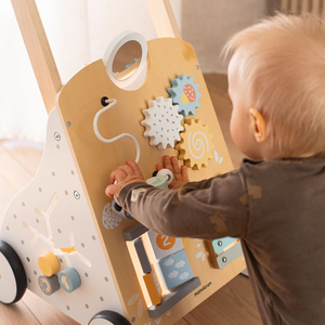 Εκπαιδευτικός ξύλινος περιπατητής 8in1 / σπρώχτης μωρού - πίνακας χειρισμού