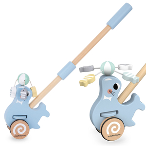 Ξύλινη σφραγίδα με ραβδί ώθησης - ωθητής