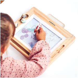 Ξύλινη πένα με σφραγίδες - πίνακας ζωγραφικής