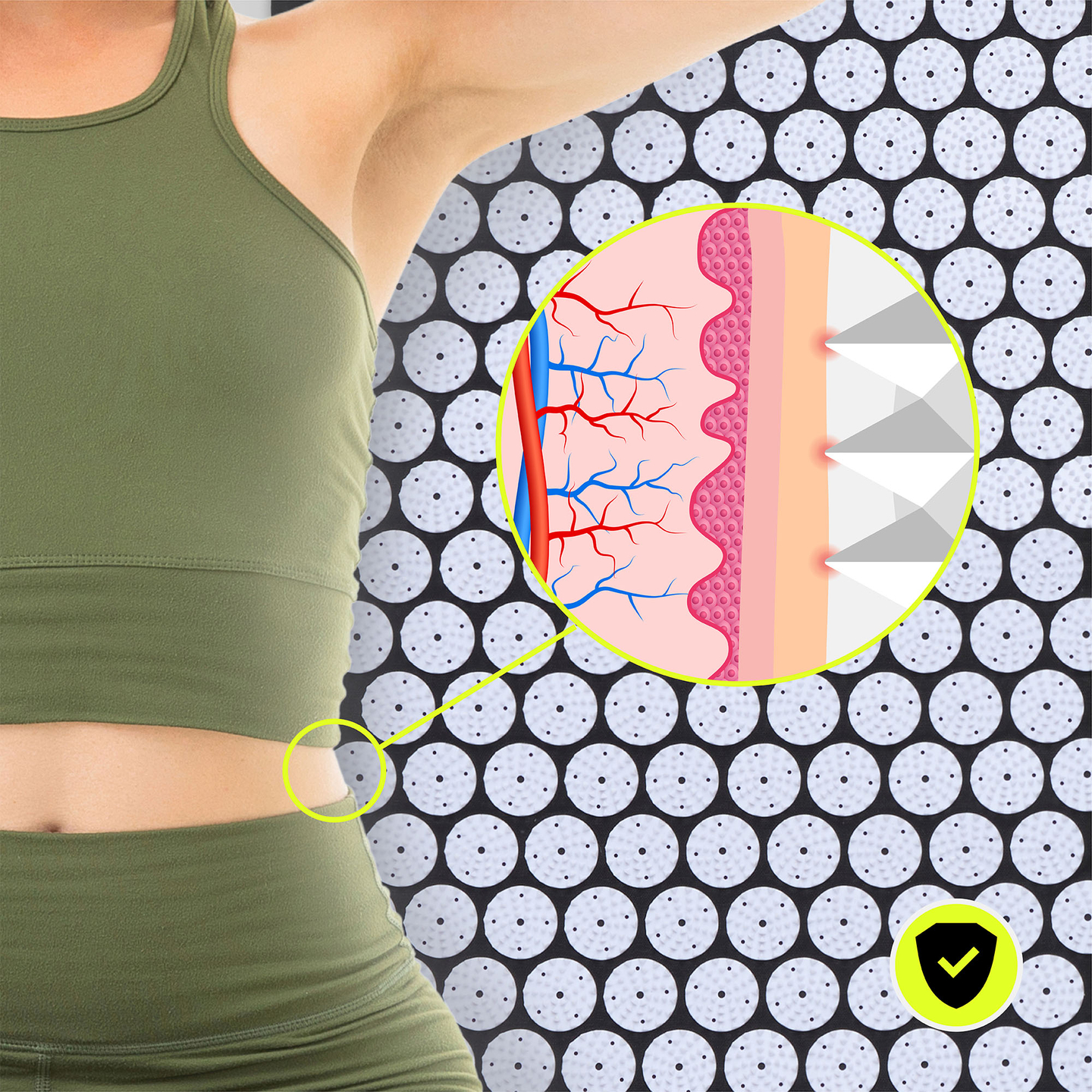 Στρώμα πιεσοθεραπείας από λινό ECO με ίνες καρύδας και μαξιλάρι από φαγόπυρο – HyperMotion 68 cm, ασπρόμαυρο