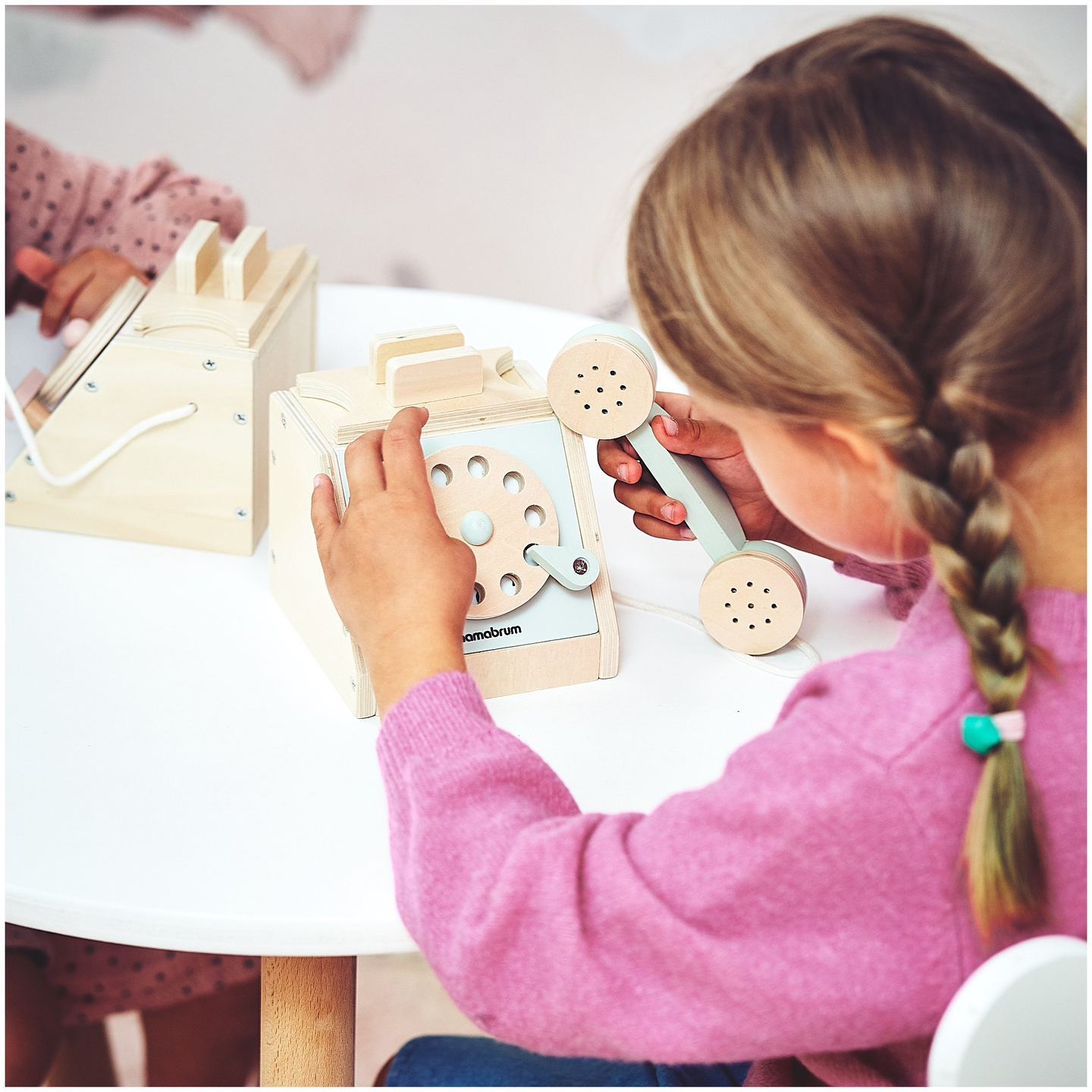 Ρετρό ξύλινο τηλέφωνο - μέντα