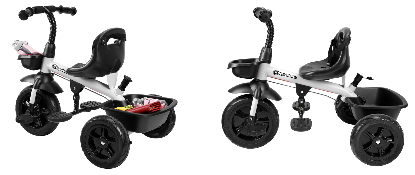 HyperMotion TOBI VECTOR τρίκυκλο - παντοτινά φουσκωτοί τροχοί + μπάρα ώθησης. Χρώμα: ανοιχτό γκρι.