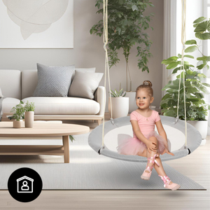 Κούνια φωλιά πελαργού HyperMotion - διάμετρος 100 cm, γκρι χρώμα