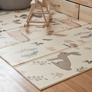 Διπλής όψης αναδιπλούμενο αφρώδες χαλάκι 180 x 120 x 1 cm - Magic Forest/Futumn Streets - boho