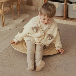 Ξύλινη σανίδα ισορροπίας με λαβύρινθο και μπάλες - balance rocker