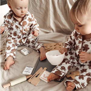 Ξύλινο μελομακάρονο σετ