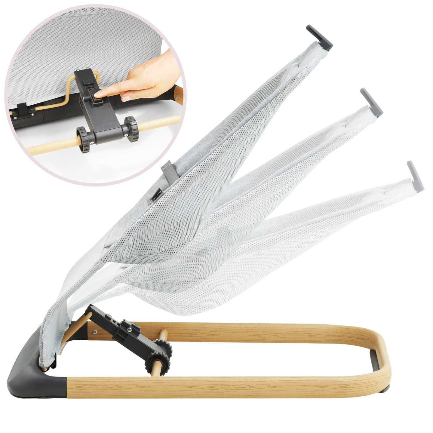 Καρέκλα κουνιστή 2 σε 1 Moby-System LILY - γκρι