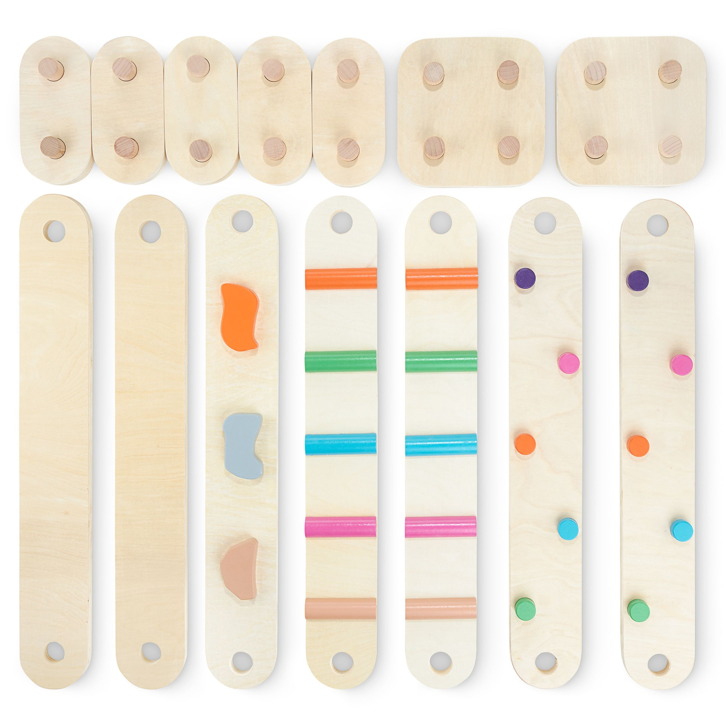 Ξύλινη πίστα ισορροπίας - αισθητηριακό μονοπάτι - 14 στοιχεία