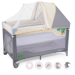 Κούνια ταξιδιού 0 - ​​36 m με αλλαξιέρα + παρκοκρέβατο Moby-System HUXLEY