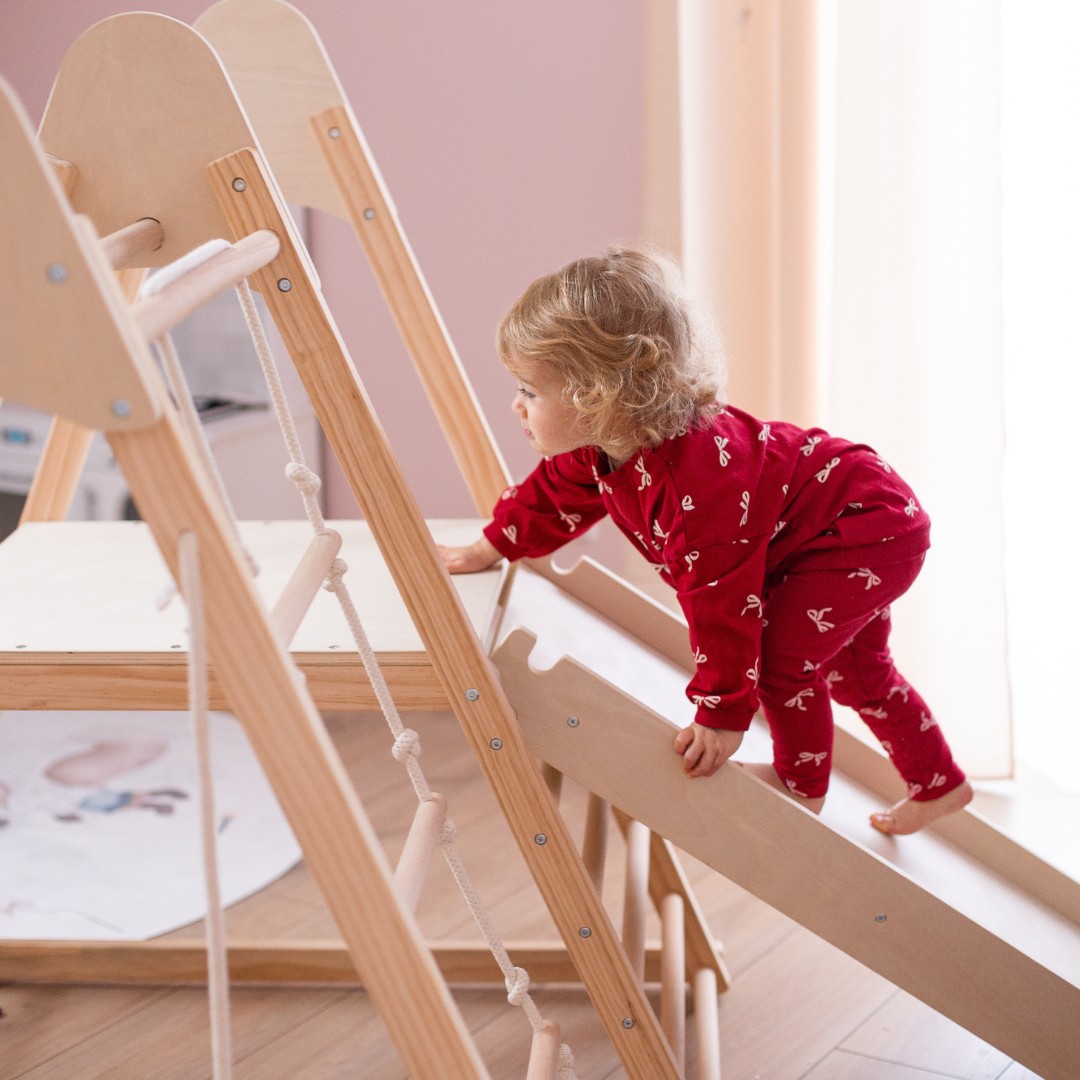 Ξύλινη οικιακή παιδική χαρά XL 5in1