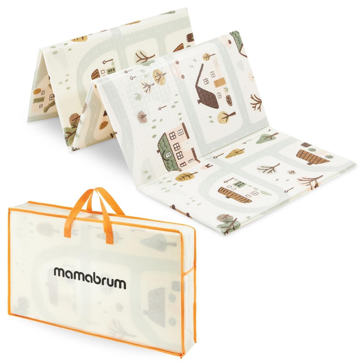 Αναδιπλούμενο στρώμα αφρού διπλής όψης 180 x 120 x 1cm - Charming Town/Sand Beige