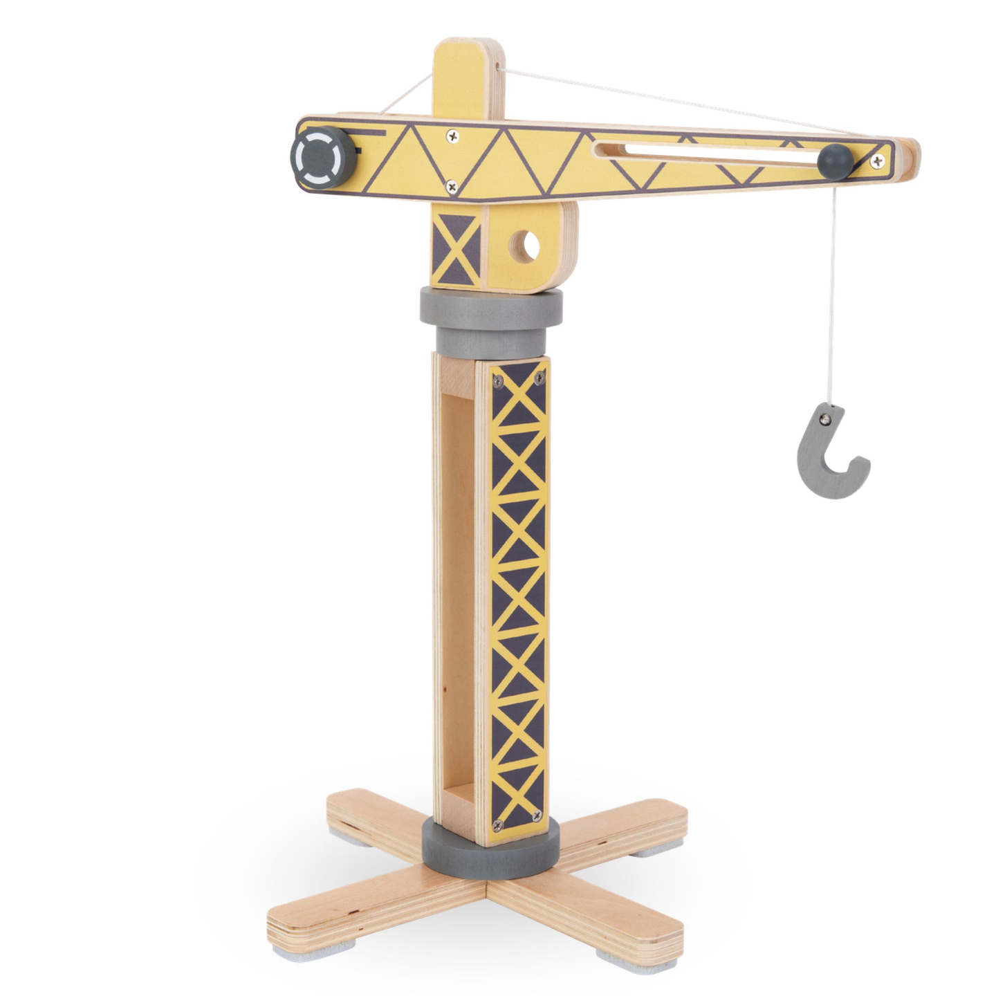 Ξύλινο εργοτάξιο με μεγάλο κινητό γερανό και οχήματα, γερανό πύργο