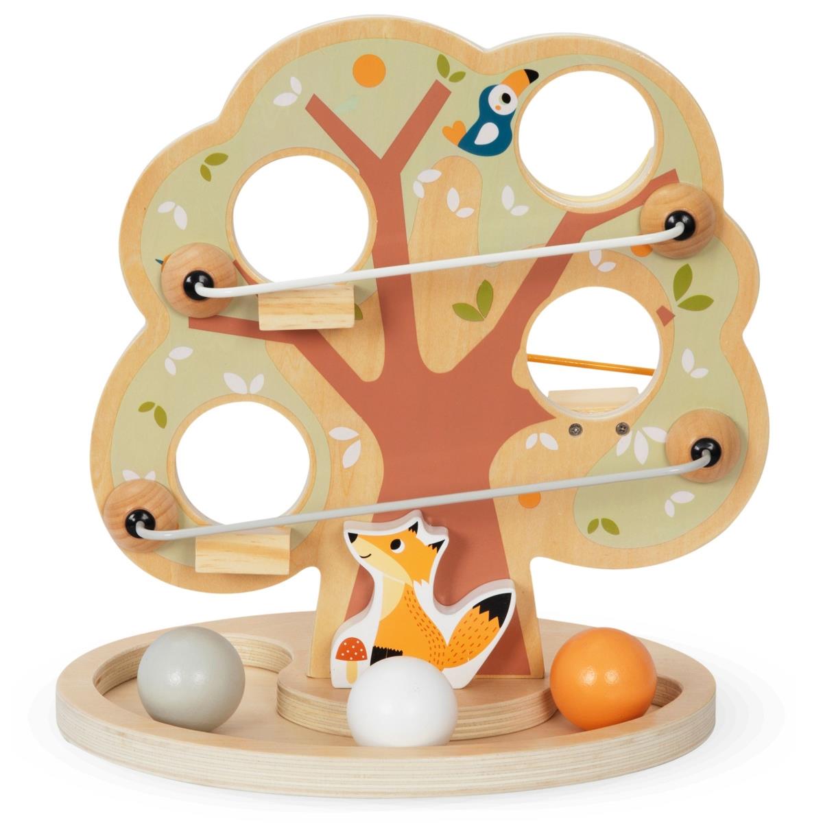 Ξύλινη πίστα με μπάλα - Πράσινο δέντρο