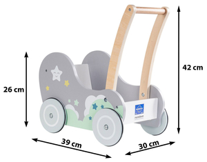 ξύλινο καροτσάκι-περπατητήρι