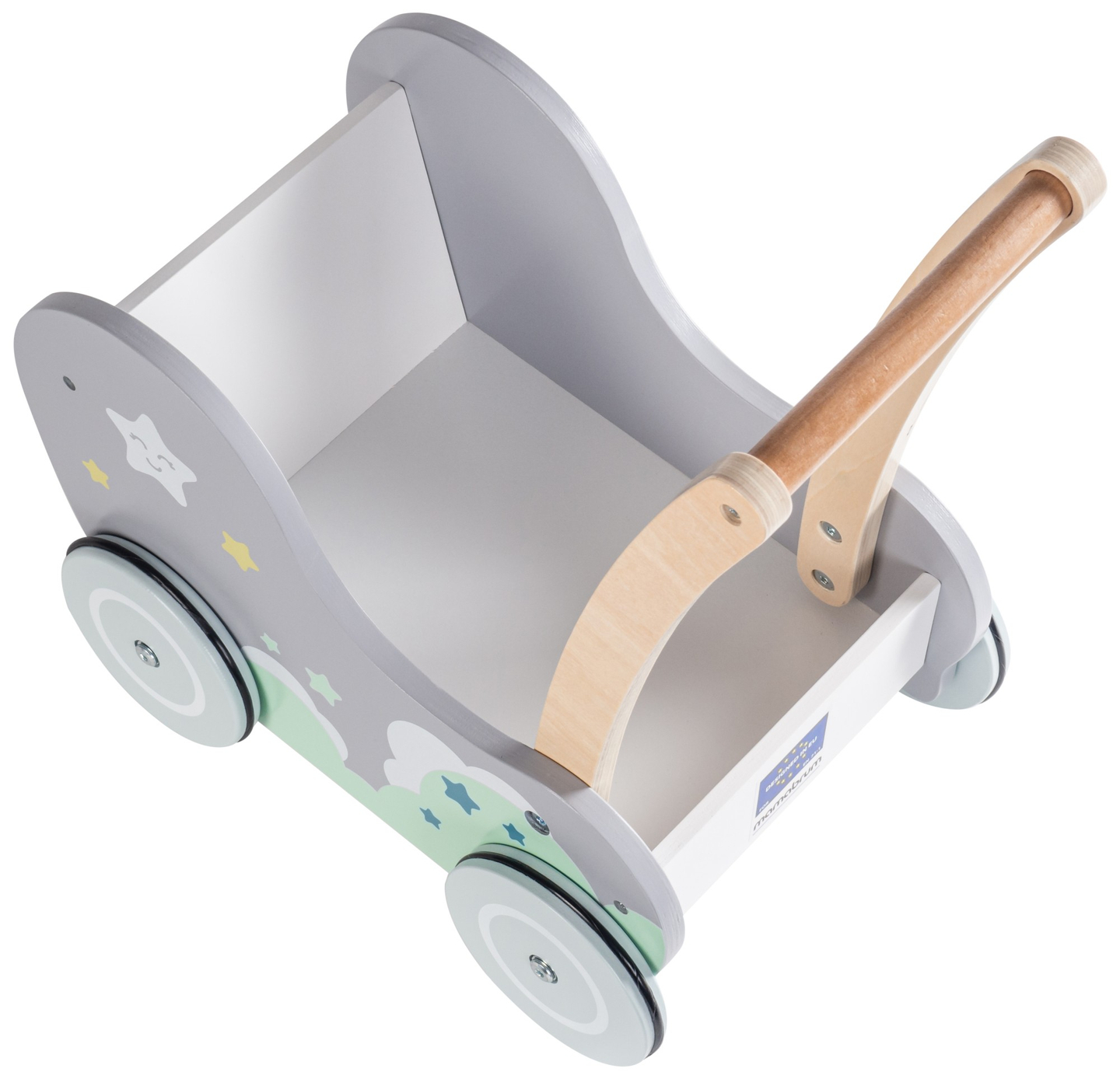 ξύλινο καροτσάκι-περπατητήρι