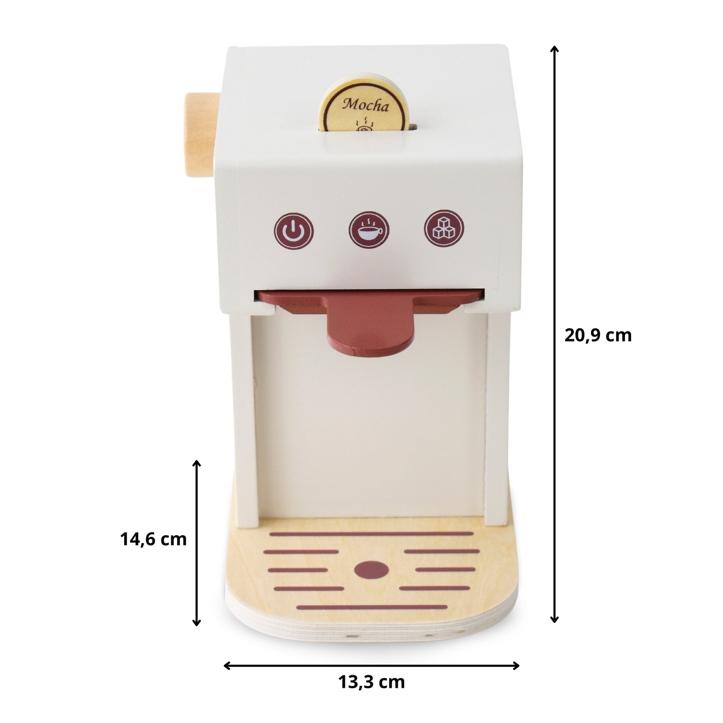 Ξύλινη μηχανή καφέ με κάψουλα - καφετέρια με αξεσουάρ