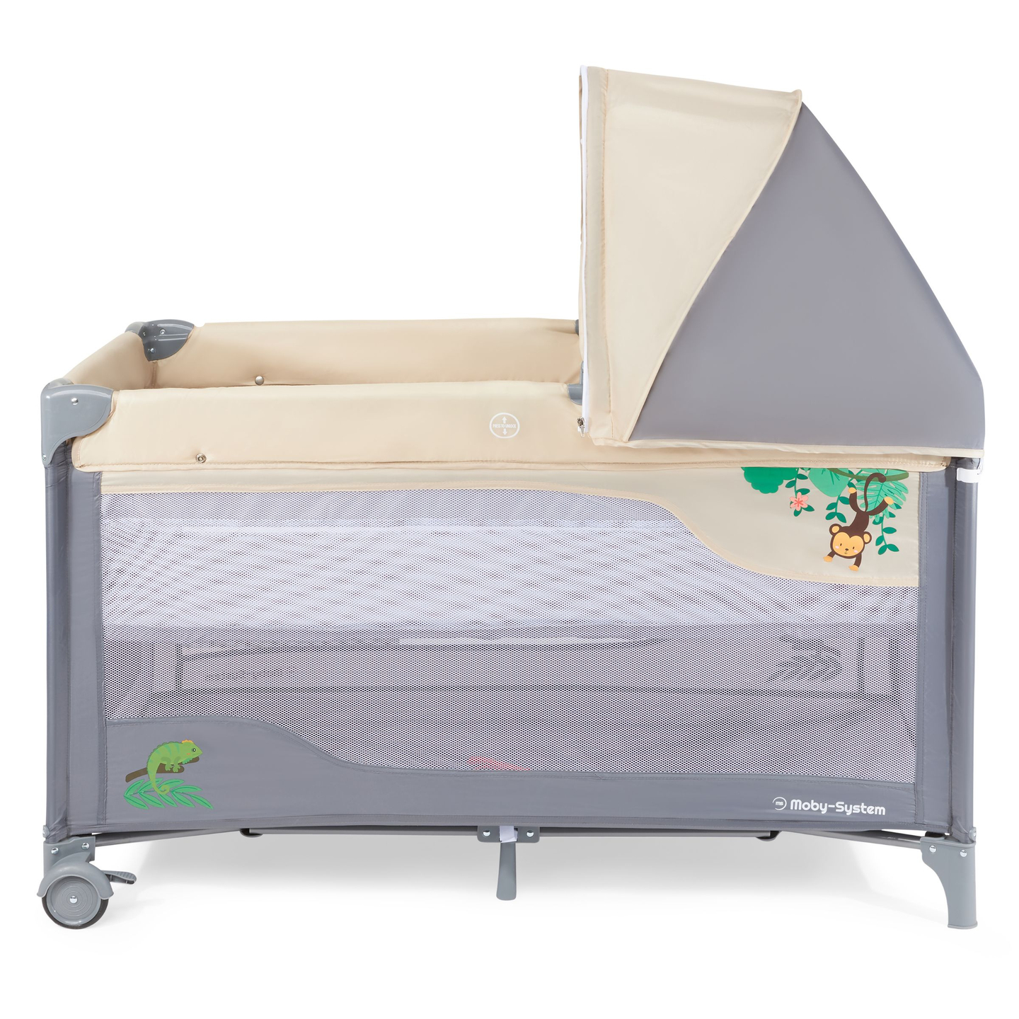 Κούνια ταξιδιού 0 - 36 m με αλλαξιέρα + παρκοκρέβατο Moby-System HUXLEY