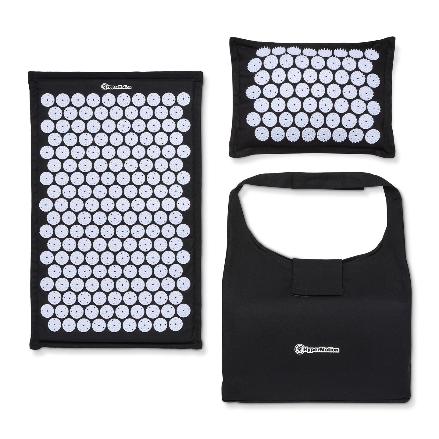 Στρώμα πιεσοθεραπείας από λινό ECO με ίνες καρύδας και μαξιλάρι από φαγόπυρο – HyperMotion 68 cm, ασπρόμαυρο