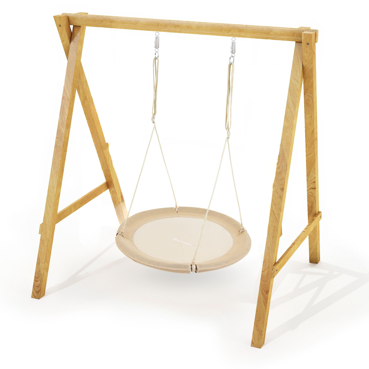 Κούνια φωλιά πελαργού HyperMotion - διάμετρος 100 cm, μπεζ χρώμα boho