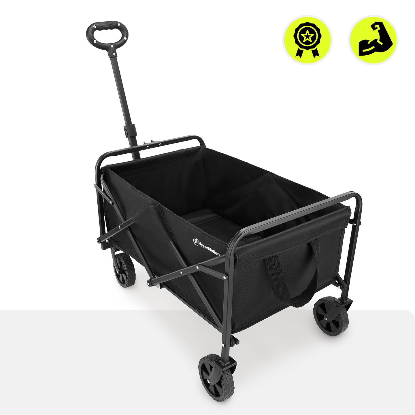 HyperMotion πτυσσόμενο αναπηρικό αμαξίδιο παραλίας - μαύρο, 80 kg