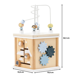 Ξύλινος εκπαιδευτικός κύβος με διαπλοκή - διαχωριστής σχημάτων