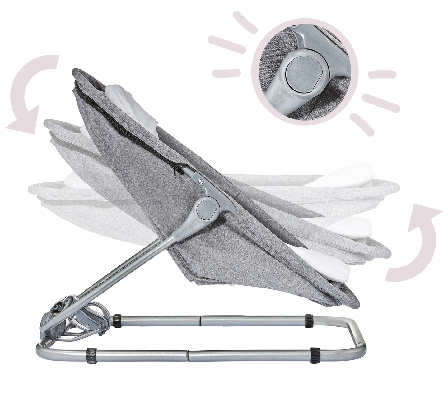 Ξαπλώστρα + Κάθισμα πλευστότητας + Κούνια 3 σε 1 - Moby-System MILA