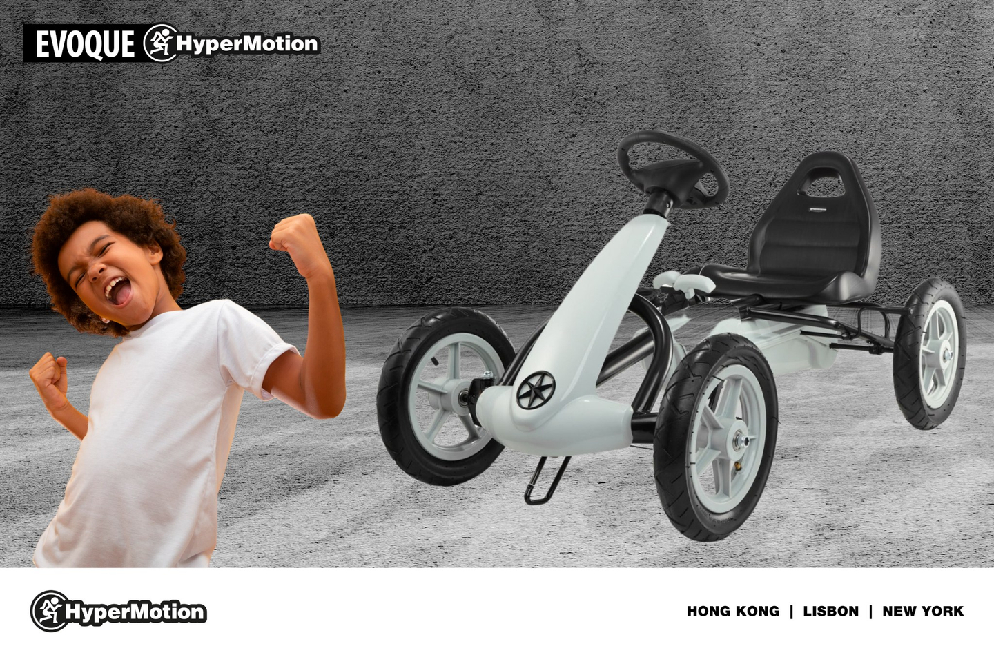 EVOQUE πεντάλ καρτ για παιδιά 5-8 ετών - γκρι