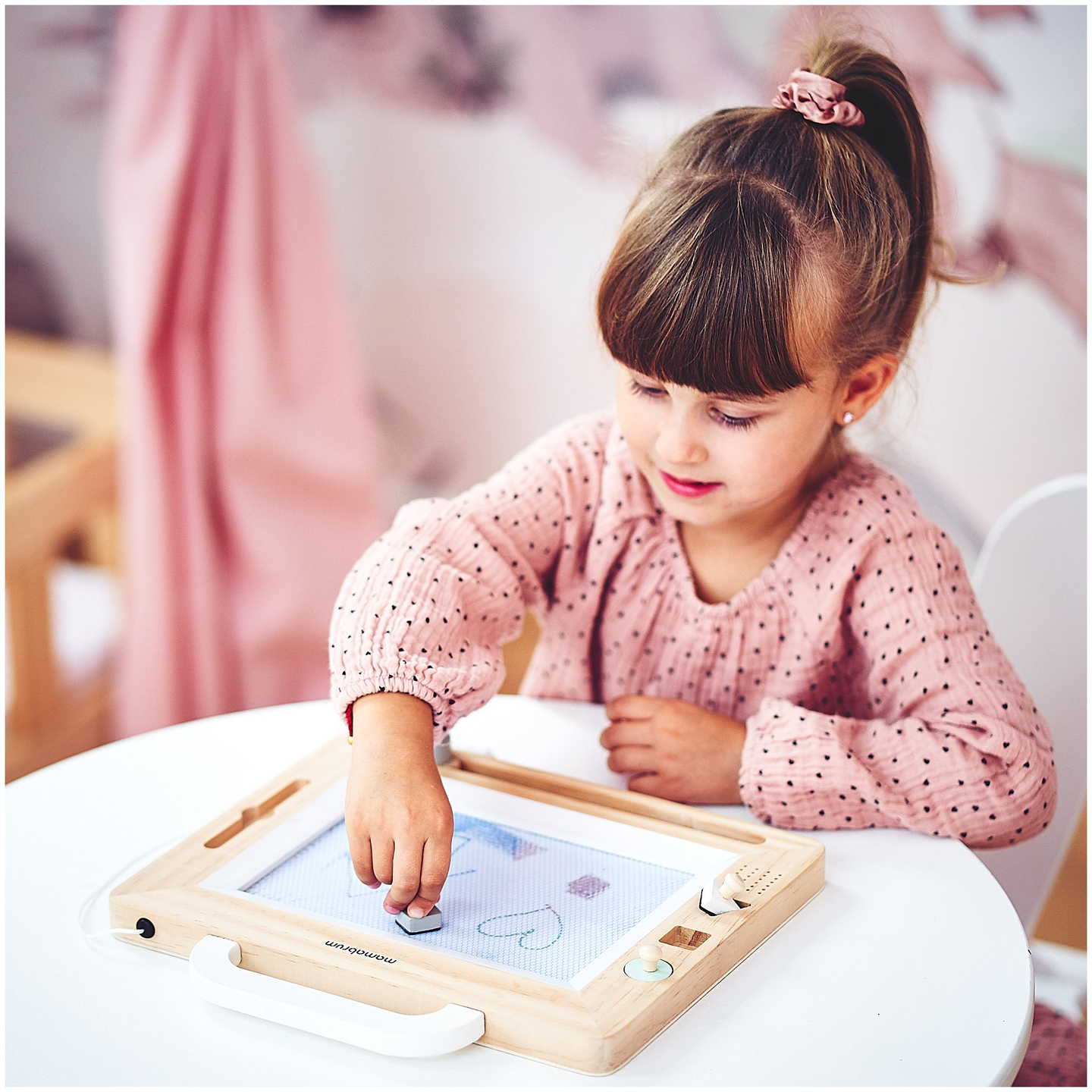 Ξύλινη πένα με σφραγίδες - πίνακας ζωγραφικής