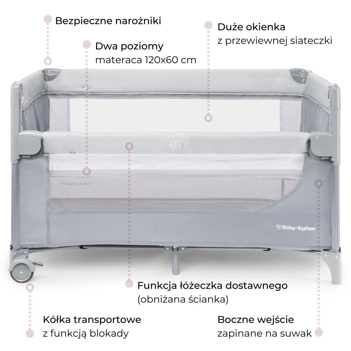 Κούνια 3 σε 1 με αλλαξιέρα, στρώμα και τσάντα μεταφοράς