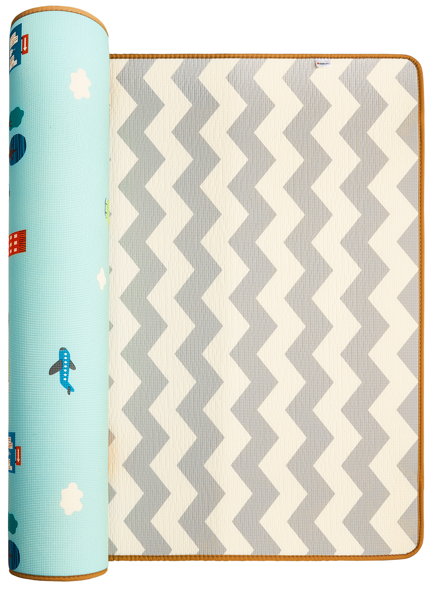 Στρώμα αφρού διπλής όψης XXL - ρολό 2 CM (δρόμος και ζιγκ-ζαγκ)