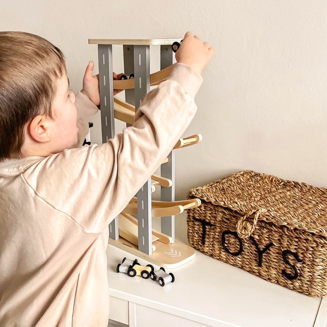 Ξύλινη πίστα - τσουλήθρα για αυτοκίνητα - 6 όροφοι