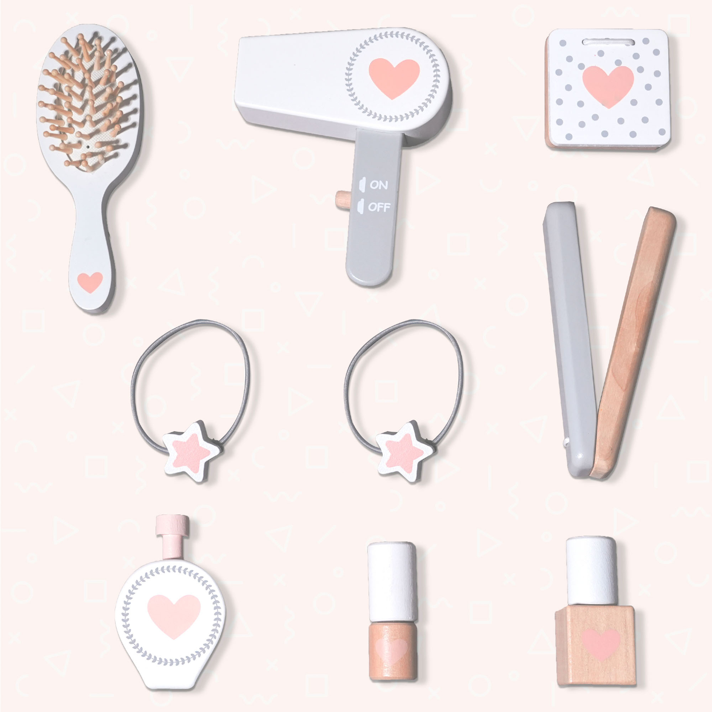 Ξύλινο παιδικό κομοδίνο με καρέκλα, αξεσουάρ και φωτισμό LED