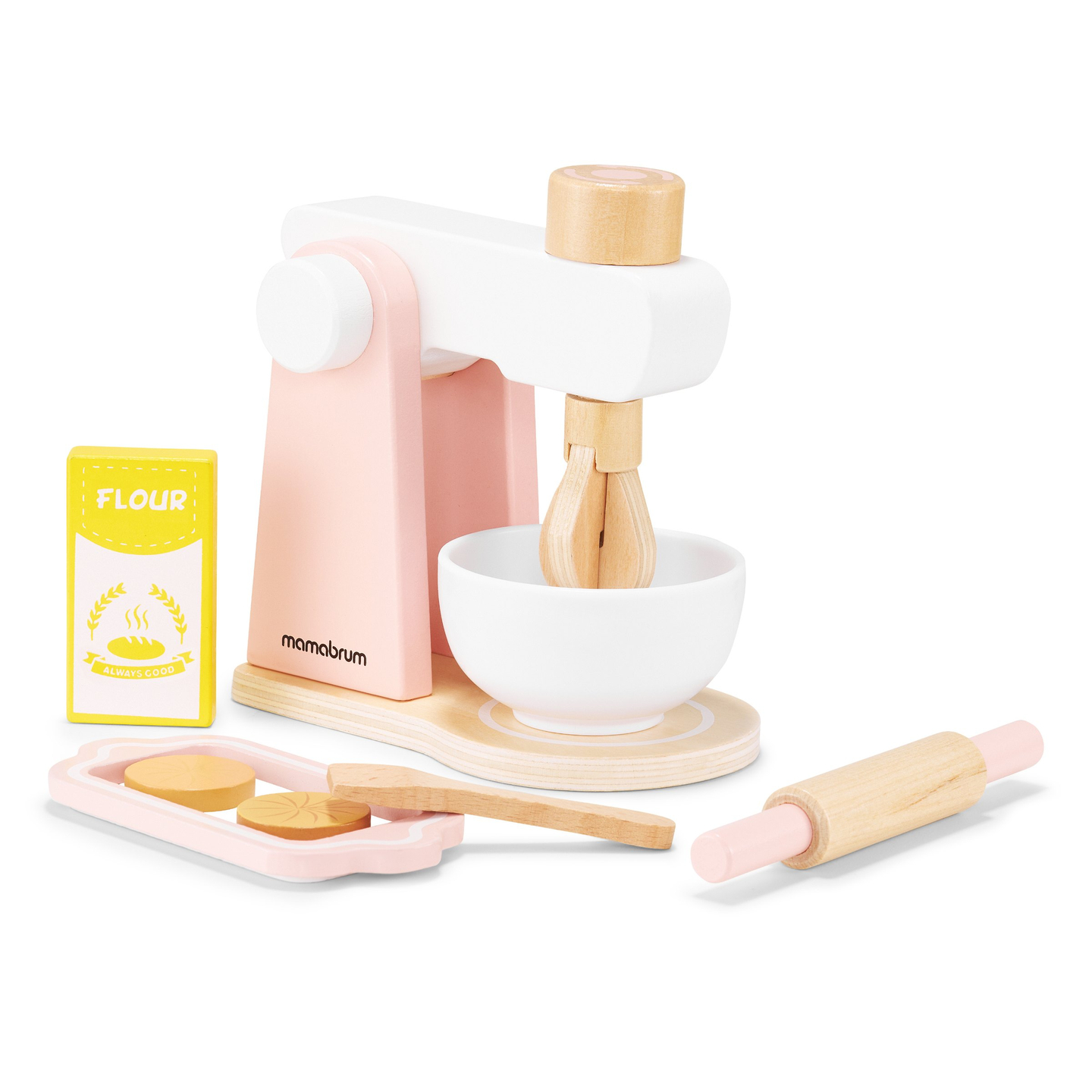 Ξύλινο μίξερ ζύμης με αξεσουάρ, για παιδιά