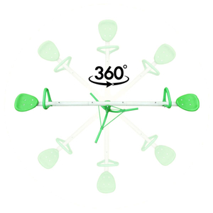 Κούνια κήπου 2 σε 1, δοκός ισορροπίας 2 ατόμων με λειτουργία καρουζέλ 360 μοιρών