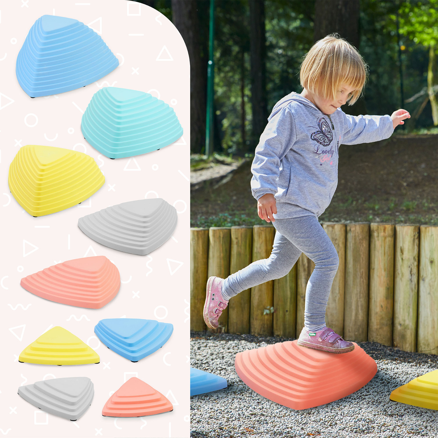 Πολύχρωμες πέτρες εξισορρόπησης - 9 τεμάχια