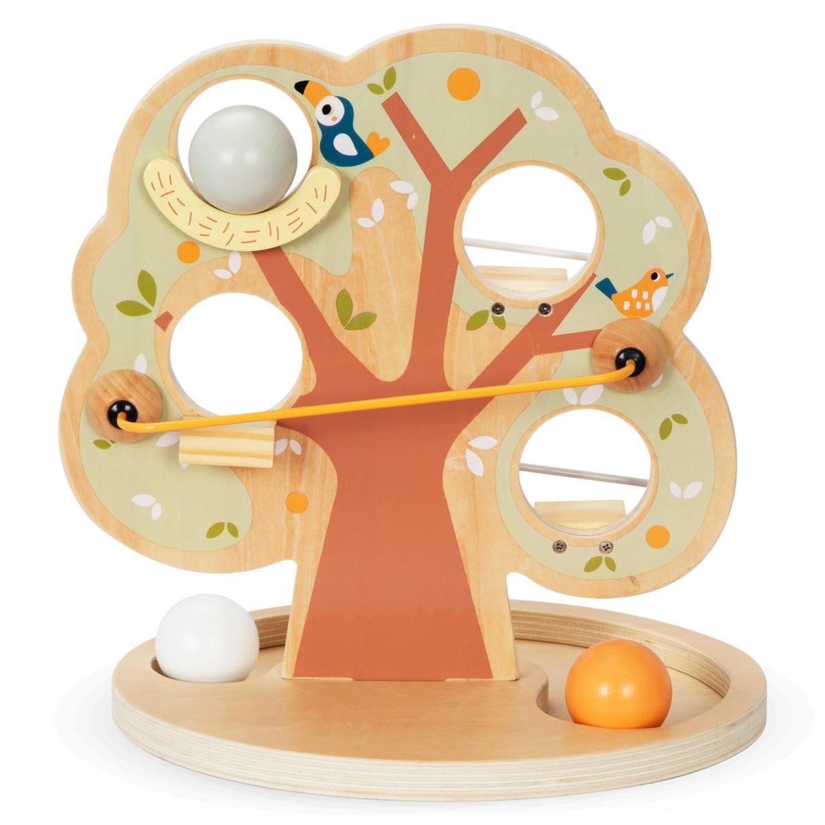 Ξύλινη πίστα με μπάλα - Πράσινο δέντρο