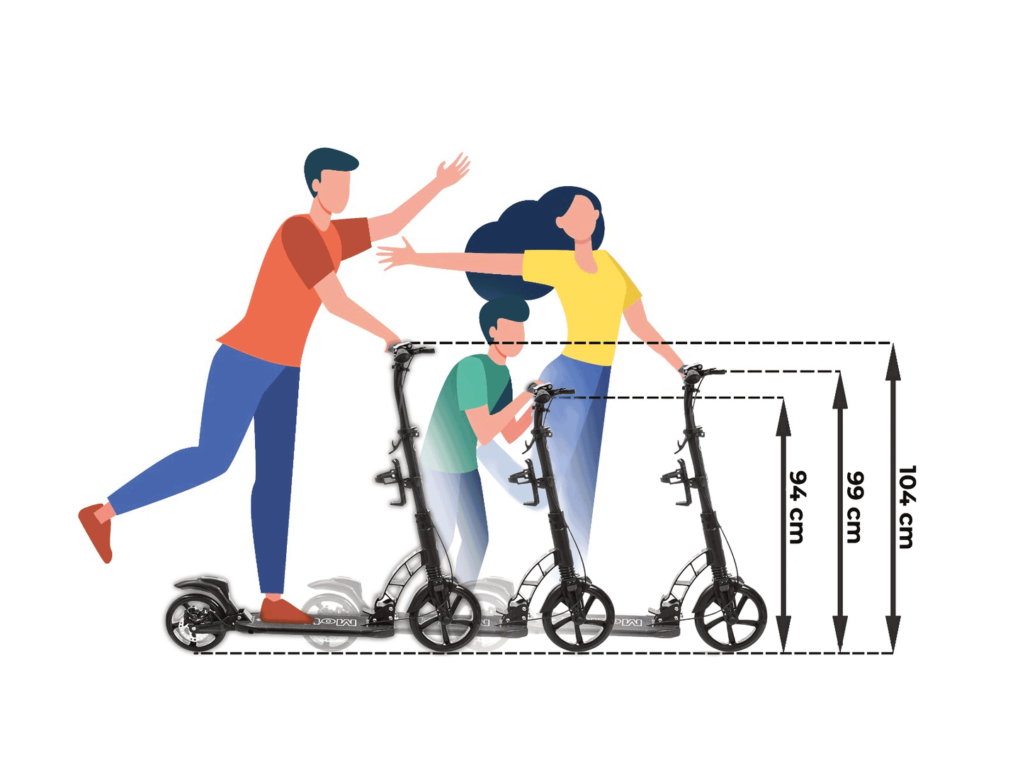 HyperMotion REGAMO σκούτερ ενηλίκων - μαύρο