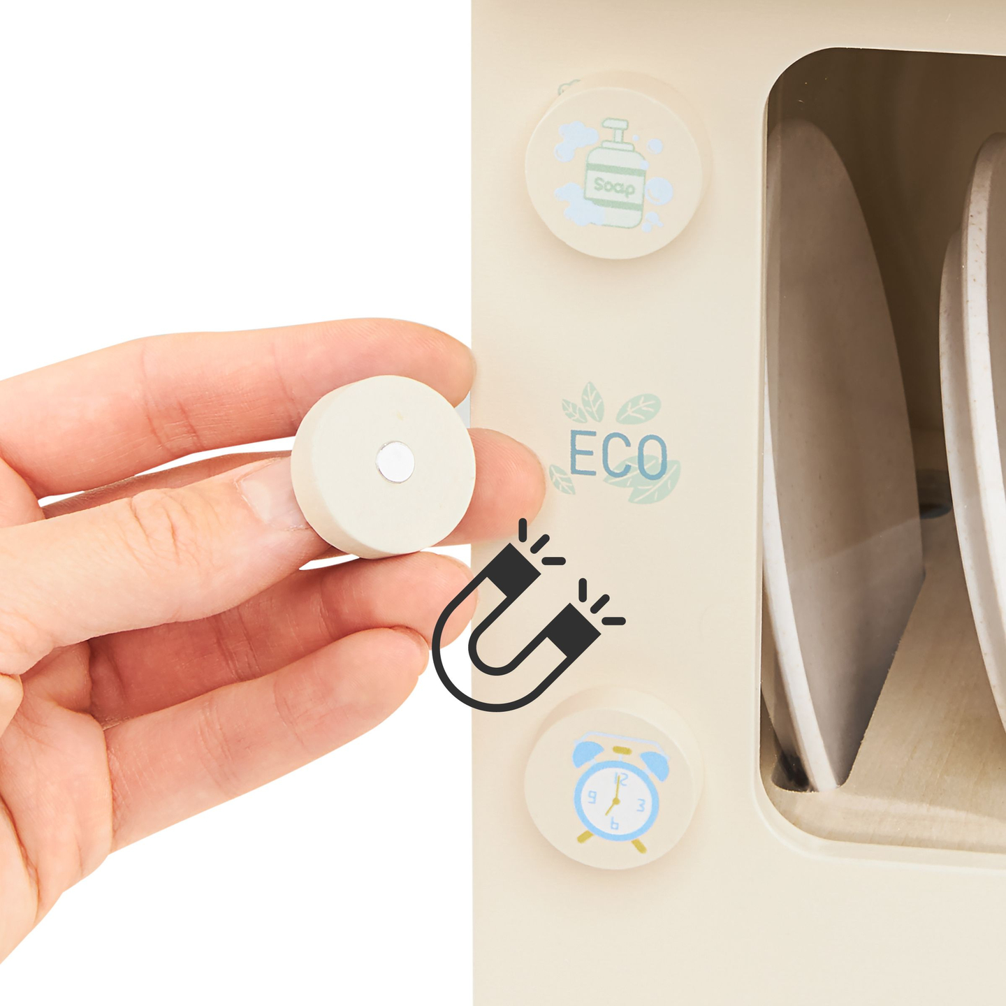 Ξύλινο πλυντήριο πιάτων με αξεσουάρ