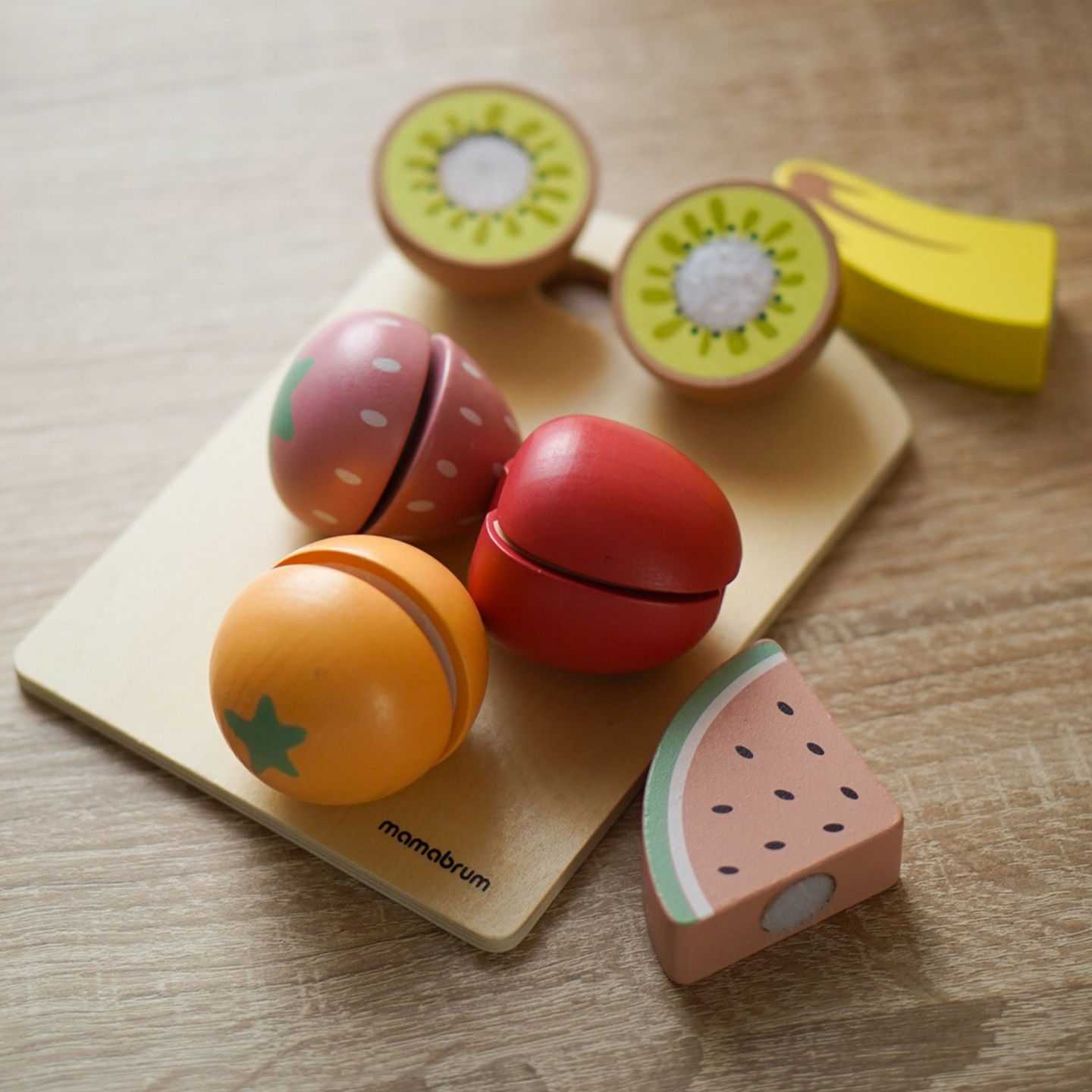 Ξύλινα φρούτα κοπής - σετ