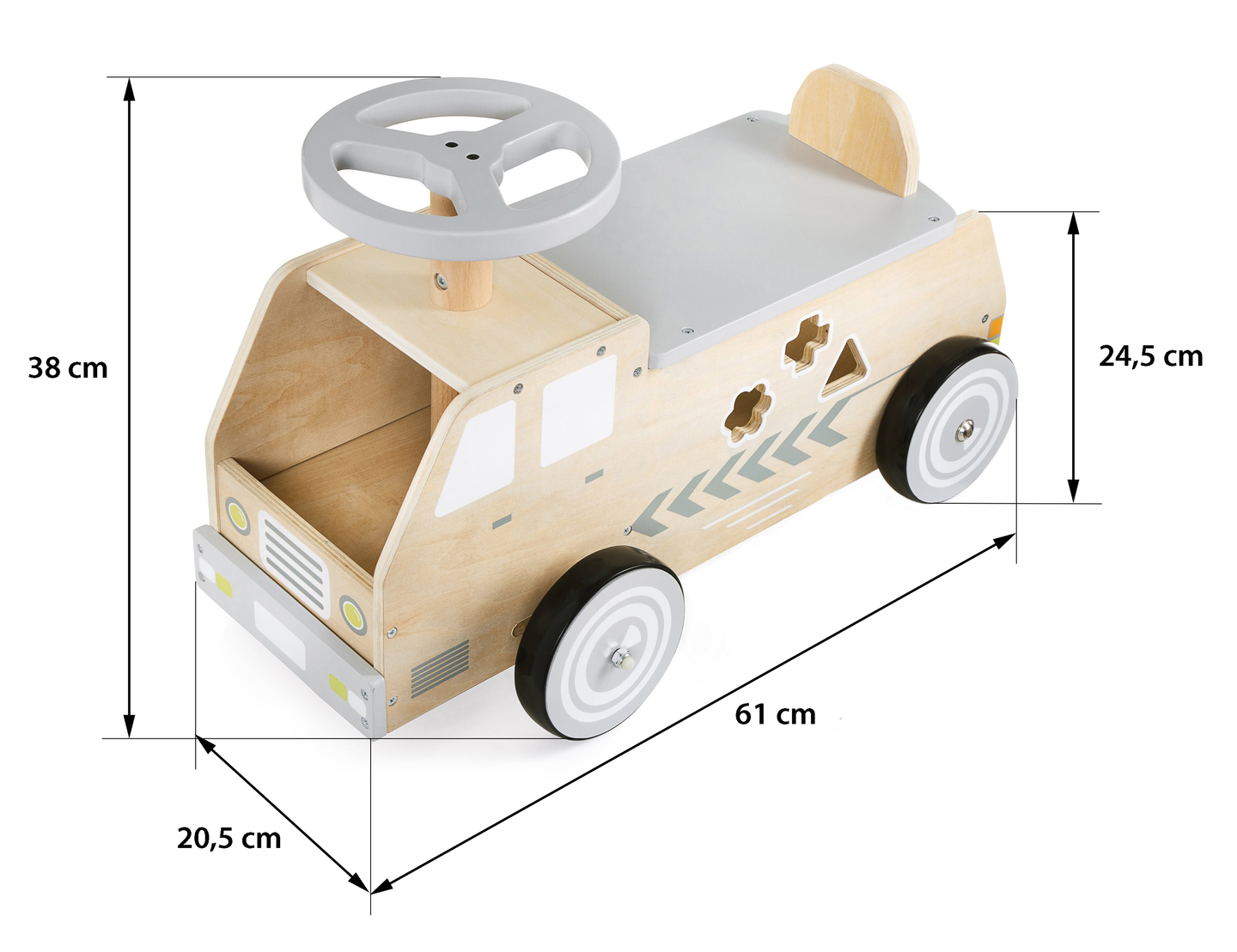 Ξύλινο ποδήλατο, αυτοκίνητο, αυτοκίνητο με τουβλάκια