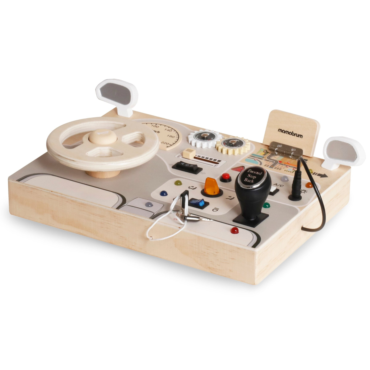 Ξύλινο επιτραπέζιο παιχνίδι Montessori για μικρά παιδιά - ταμπλό αυτοκινήτου