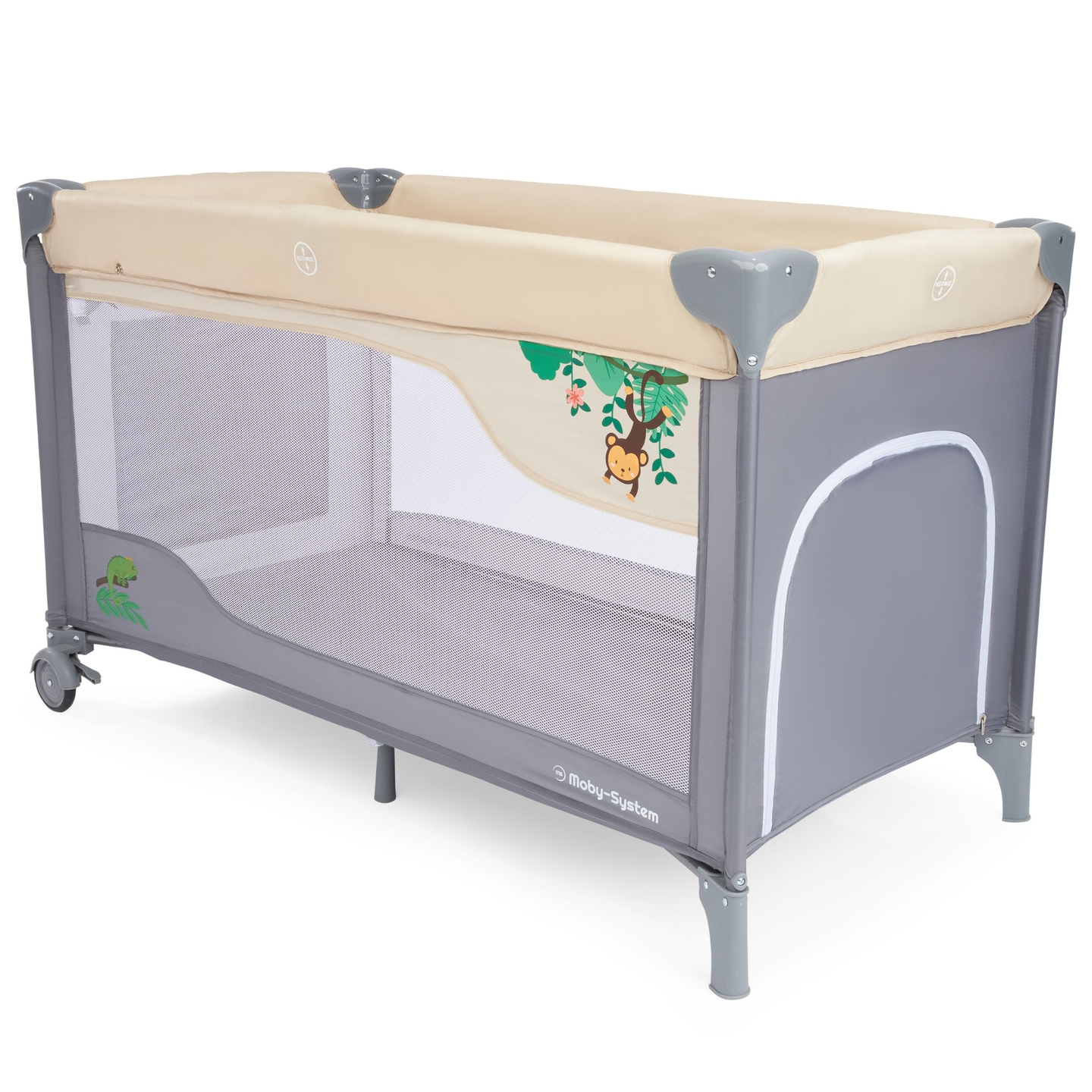 Κούνια ταξιδιού 0 - 36 m με αλλαξιέρα + παρκοκρέβατο Moby-System HUXLEY