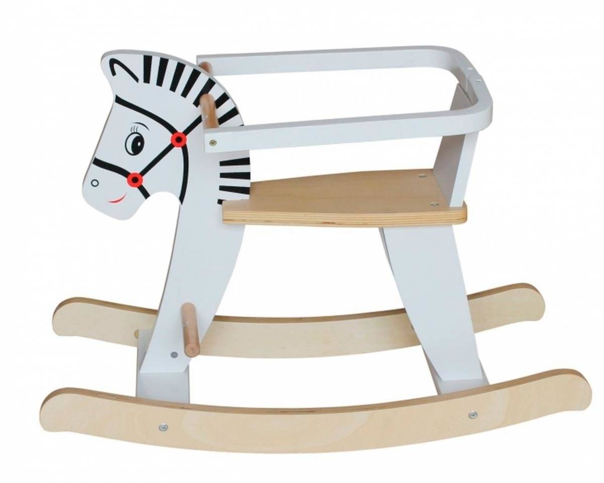 Ξύλινο κουνιστό άλογο με κάγκελα K11